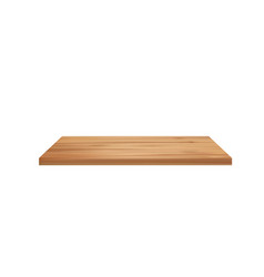 Wooden Oak Plank Perspective View