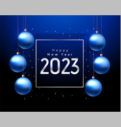 2023 New Year Wishes Card With 3d Christmas Bauble