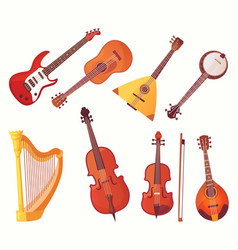 Cartoon Musical Instruments Guitars Music