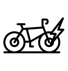 Electric Bike Icon Outline Electro Bicycle