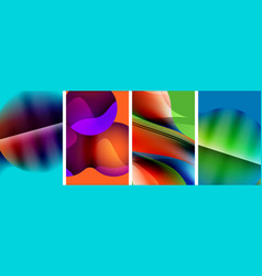 Liquid Abstract Shapes With Gradient Colors