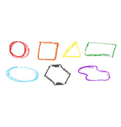 Simple Colorful Hand Draw Crayon Sketch Frame