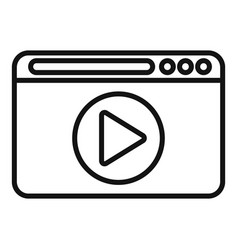 Web Movie Editor Icon Outline Video