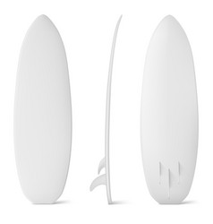 White Surfboard Mockup Isolated Sea Surf Board