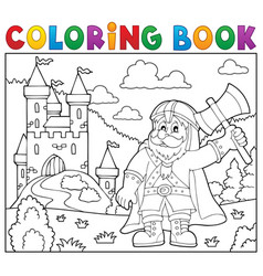 Coloring Book Dwarf Warrior Theme 2