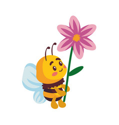 Cute Bee And Flower