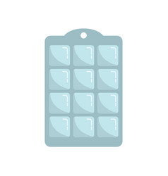 Square Ice Cube Tray Icon Flat Water