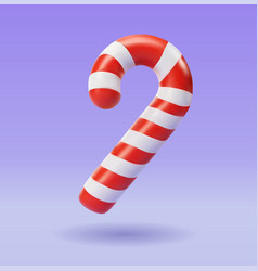 Candy Cane 3d Icon Christmas