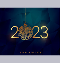 Elegant 2023 New Year Event Card In Low Poly Style