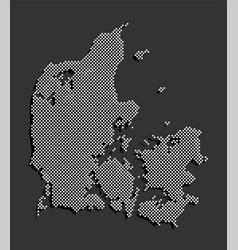 Map Denmark From Dots Digital Template