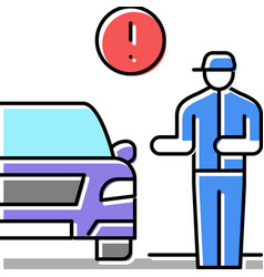 Traffic Offense Color Icon