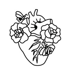 Floral Anatomical Heart