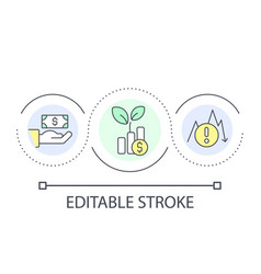 Investment Pros And Cons Loop Concept Icon