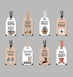 Set Of Sale Tags With Icon Flat