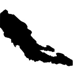 Central Papua New Guinea Silhouette Map