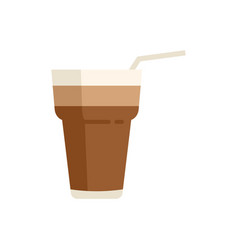 Milk Latte Icon Flat Cafe Glass