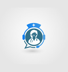 Nursing Telehealth Care Logo Designs Template