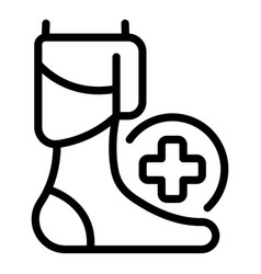 Sport Man Leg Injury Icon Outline Medical