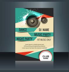 Geometric Music Party Flyer With Speakers