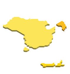 Isometric Political Map Of Australia