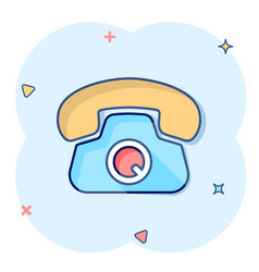 Mobile Phone Icon In Comic Style Telephone Talk