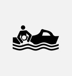 Rescue Boat Icon