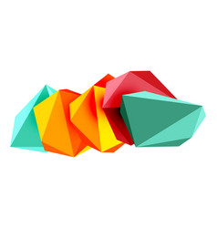 Abstract Low Poly Stone Design Geometric 3d