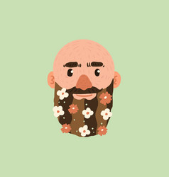 Man With Flowers In His Beard