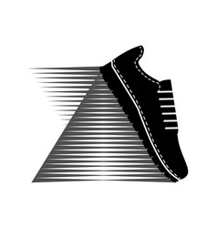 One Sneaker Black And White Silhouette