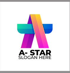 A Star Logo Colorful Gradient Style