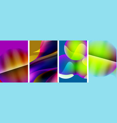 Liquid Abstract Shapes With Gradient Colors