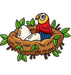 Baby Parrot Cartoon Colored Clipart