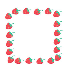 Strawberry Frame On A White Background For Photos