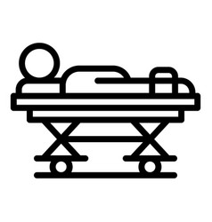 Clinic Bed Icon Outline Hospital Patient