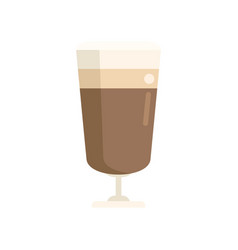 Mocha Latte Icon Flat Glass Cafe