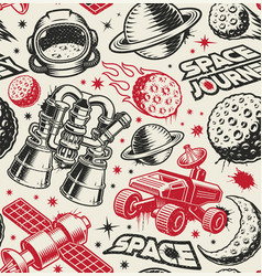 Vintage Space Seamless Pattern