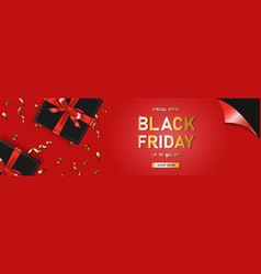 Black Friday Vertical Sale Banner With Realistic