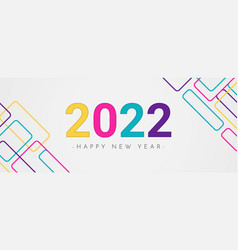 Colorful Debossed 2022 Numbers With Abstract