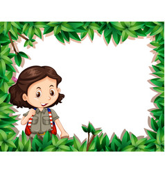 Girl Scout In Nature Frame