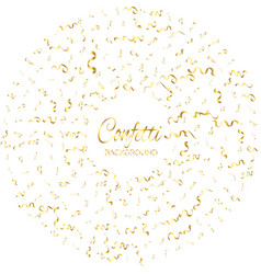 Gold Confetti Isolated On White Background