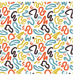 90 S Style Squiggles Seamless Pattern Colorful