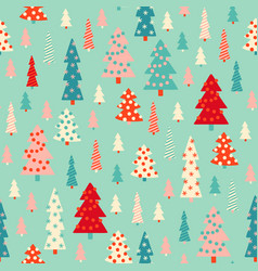 Cute Christmas Trees Pastel Winter Holiday