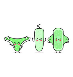 Cute Green Panties Menstrual Pad Tampon