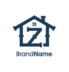 Modern Initial Z Home Plumbing Logo