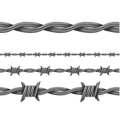 3d Barbed Wire Seamless Pattern On White