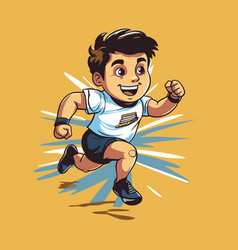 A Running Man In Sportswear On Yellow Background