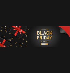 Black Friday Vertical Sale Banner With Realistic