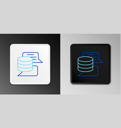 Line Server Data Web Hosting Icon Isolated On