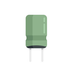 Transistor Capacitor Icon Flat Electric