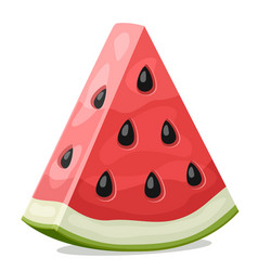 Triangle Of Watermelon Close-up On A White